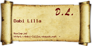Dabi Lilla névjegykártya